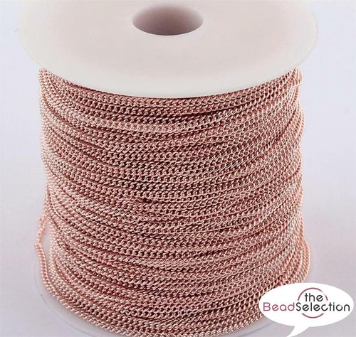 Rose gold plated fine curb - rose,