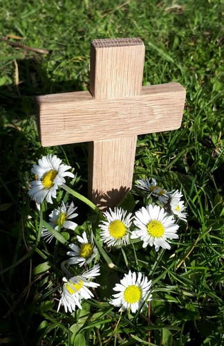 Cross wooden grave - cross.,