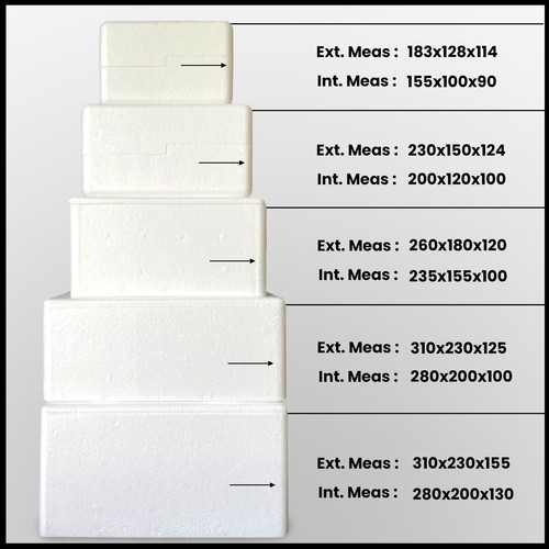 Polystyrene cool thermal - thermal, boxes