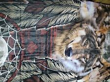 Native Wolf And Dream Catcher blanket Throw New 150x200 cm