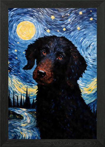 Curly coated retriever framed - curly,