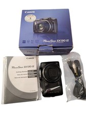 Canon Digital Camera PowerShot SX130 IS 12.0MP Black Tested Boxed 