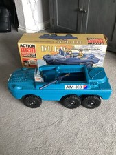 Vintage Action Man D.U.K.W Amphibious Vehicle Blue & Excellent Box