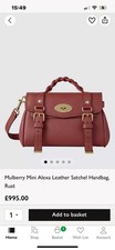 Mulberry Mini Alexa Tan Immaculate