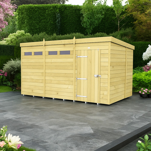 Total sheds pent security shed - total,