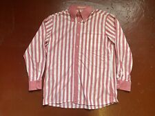 1960s Mod pink candystripe button down shirt jaytex jon wood suedehead L 16''