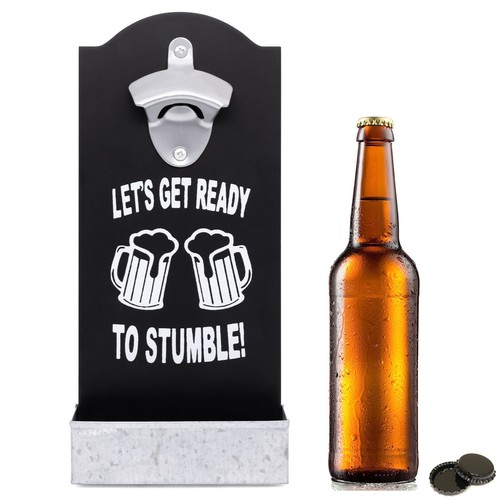 Wall mounted bottle opener - wall, cap