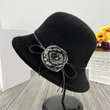 Ladies Gentlemen Wool Felt Trilby Fedora Jazz Wide Brim Hat Large Cap Gangster