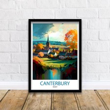 Canterbury Kent Travel Poster