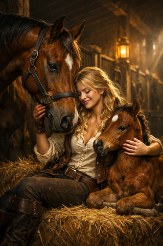 Horse foal wall art bundle - foal,