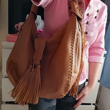 Faux Leather Large Hobo Slouch