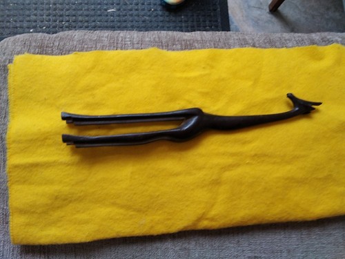 Vintage carved wooden giraffe - carved,