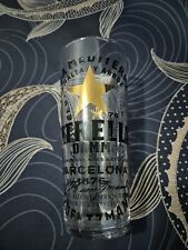 Estrella Barcelona Tall One Pint Printed Glass Pub Memorabilia Colectable 7,3"
