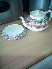 English Crown Ducal Teapot & Stand Cries of London Collection