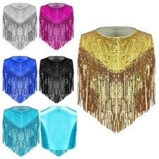 UK Girls Shiny Sequins Retro