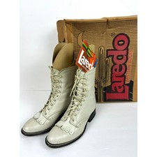 Laredo Western White Boots 6