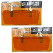 VW Beetle Bug Vintage Style Clip On Sun visor pair (2)orange Classic Hot Rod Rat