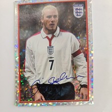 Merlins England 2004 David Beckham number 19 signed sticker