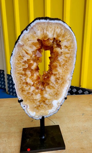Citrine portal geode ring - citrine,