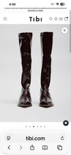 Tibi Bronson Deep Red Patent