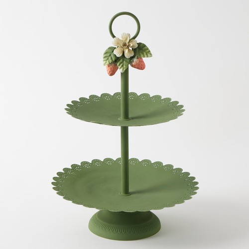 Cake stand tier strawberry - cake,