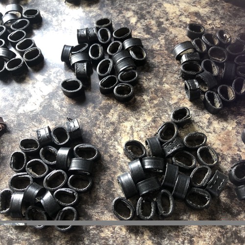 Job lot new leather keepers - lot, of