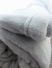 John Lewis ANYDAY Fleece Throw, Pale Grey,  W150 x L200cm - RRP £18.00