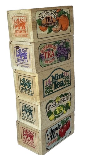 Miniature wooden crate tea - miniature,