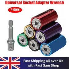 Magical Grip Universal Socket Adapter with Power Drill Adapter Tool 7-19mm