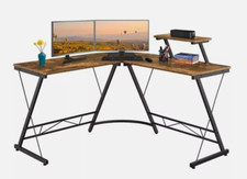 Corner Computer Desk L-Shaped Home Office Desk PC Study Table for Gaming/Writing
