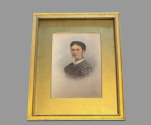Antique artist signed portrait - antique,