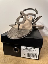 Dune London Pewter Bronze Flat