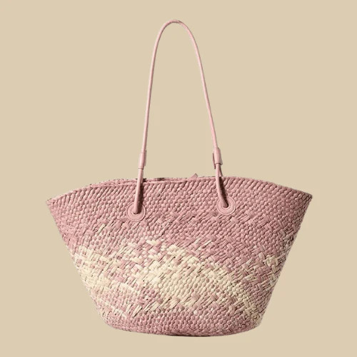 Pink straw summer - pink,