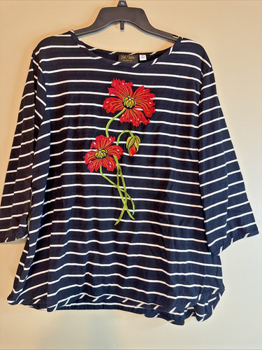 Blouse striped sleeve - striped,