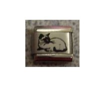 9mm Italian Charm  L4 Oriental Siamese Cat Fits Classic Size Bracelet