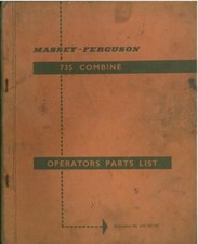 Massey Ferguson Combine MF735 Parts Manual - MF 735 - Bagger