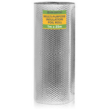 BLOSTM Multi Purpose Foil Insulation Roll Radiator Reflector Panels (1m X 25m)