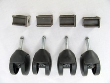 Hostess trolley wheels castors and plugs  Twin, double, swivel  45 mm diameter