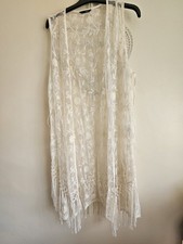 Long Ivory Lacey Waistcoat