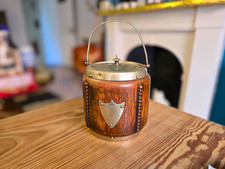 Antique Oak and Silver Plated