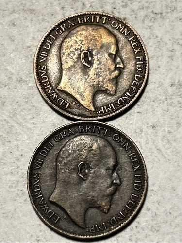 Edward vii farthings 1905 - edward,