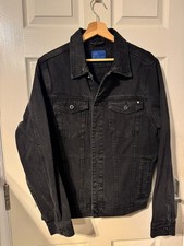 Mens Zara Black Denim Jacket Large (Never worn / Six pockets) 