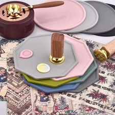 Round Black Silicone Coasters