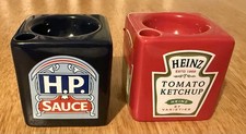 Heinz Tomato Ketchup & H P Sauce Eggcup & Spoon Set Boxed