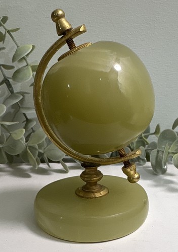 Vintage green onyx - stone, globe