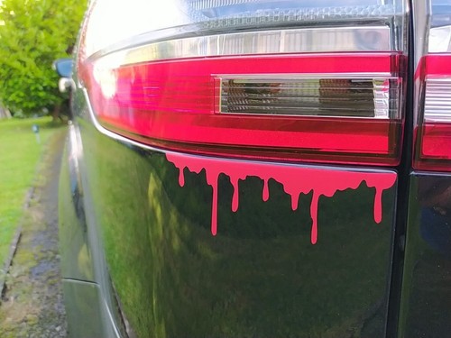 Blood drips car vinyl - x,