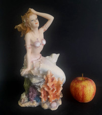 Veronese Design Mermaid Resin Nautical Sea Fantasy Statue Figurine 21cm tall