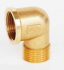 Brass Elbow Female AND Male 1/8" 1/4" 3/8" BSP Thread Fitting Connector L F-M UK