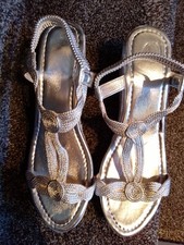 Wedge Sandals Silver Uk Size