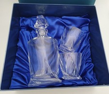 Burridge London Twist Glass Decanter with Stopper & 2 Glasses